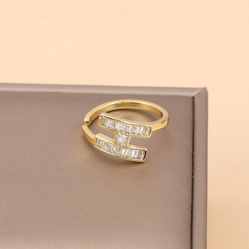 H Letter Full Set with Zircon Ring Luxury Jewelry Gift Set