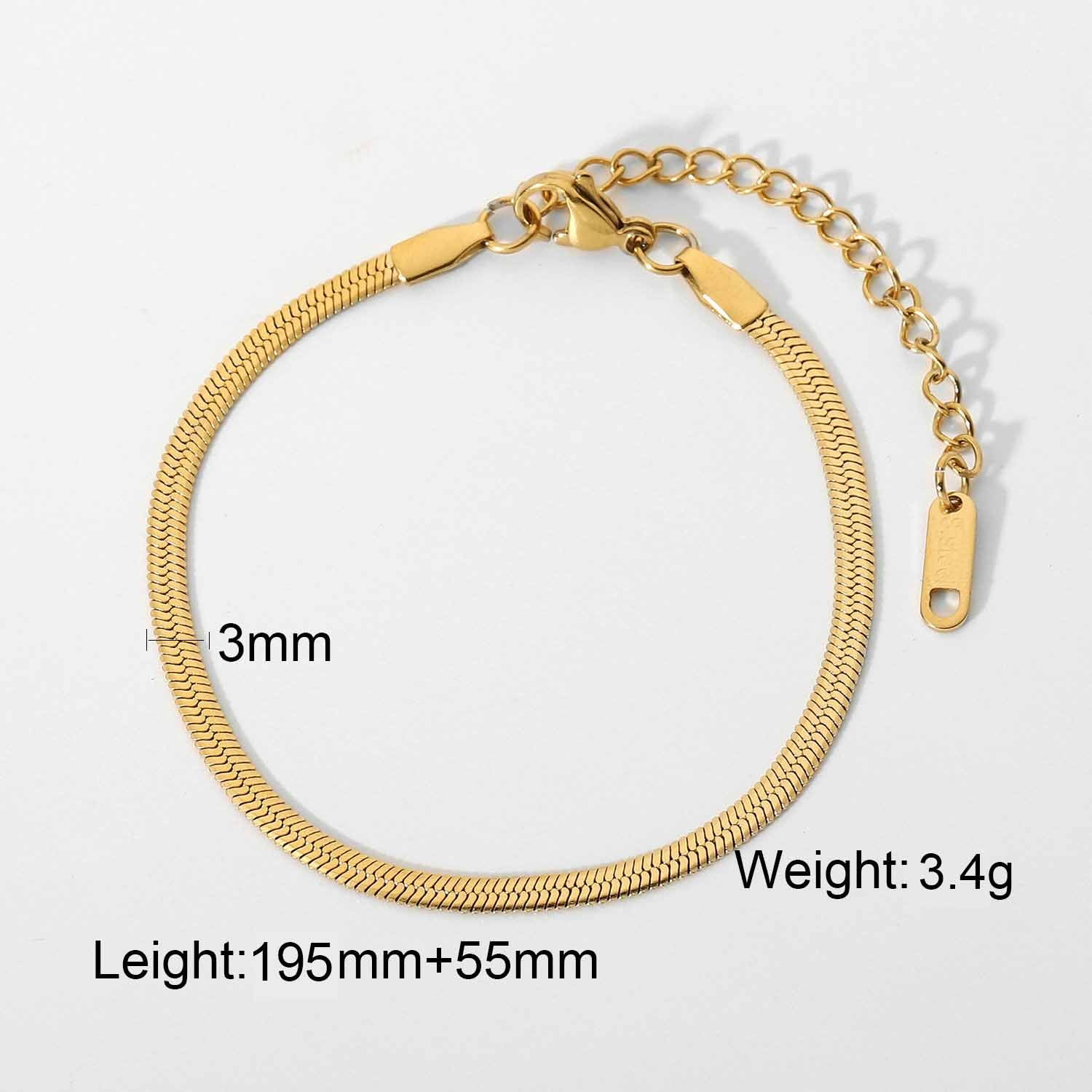 18K Gold Blade Bracelet – Elegant Luxury Gold Jewelry