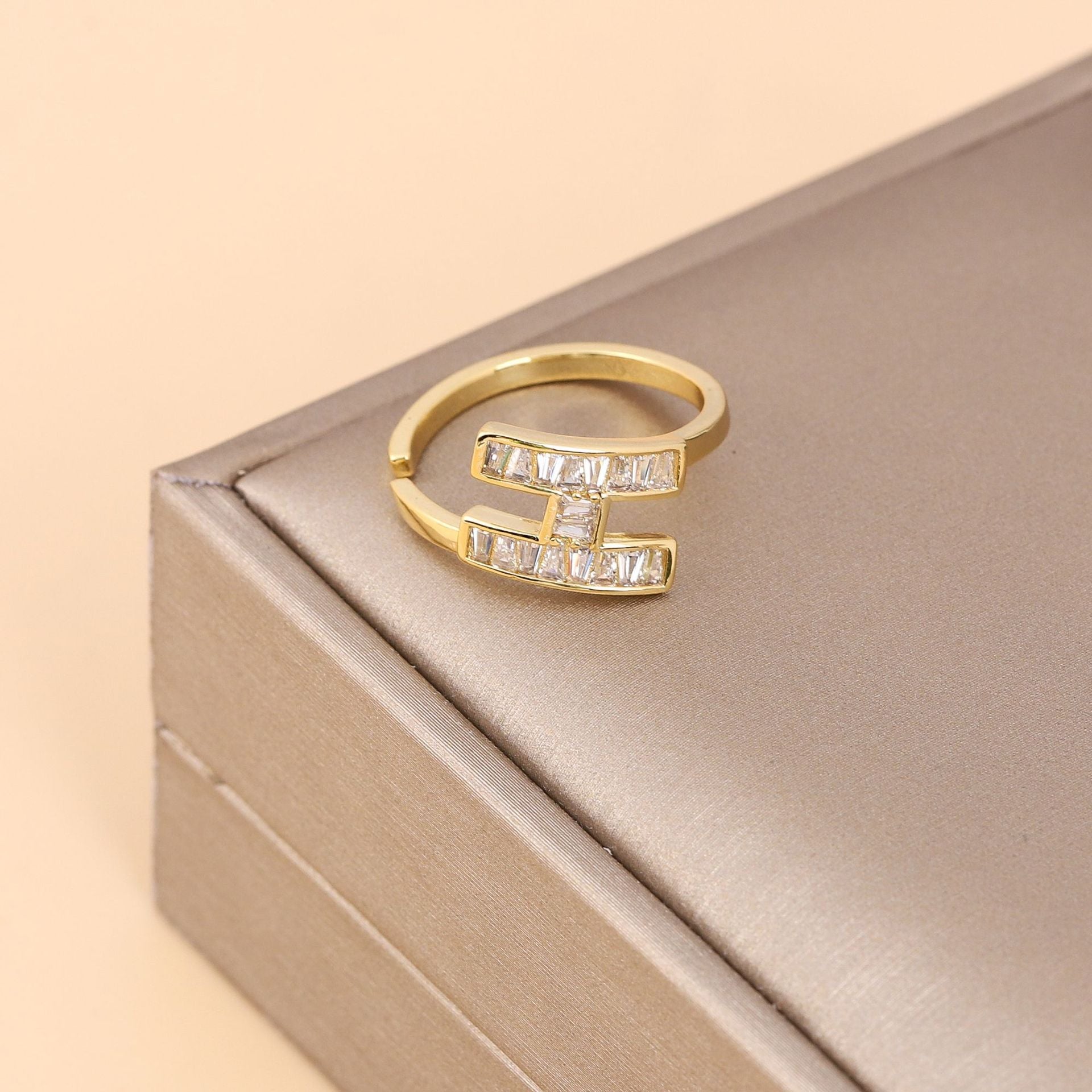 H Letter Full Set with Zircon Ring Luxury Jewelry Gift Set