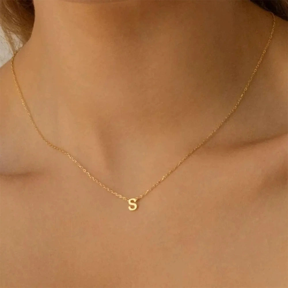 Delicate Initial Letter Necklace - Personalized Jewelry