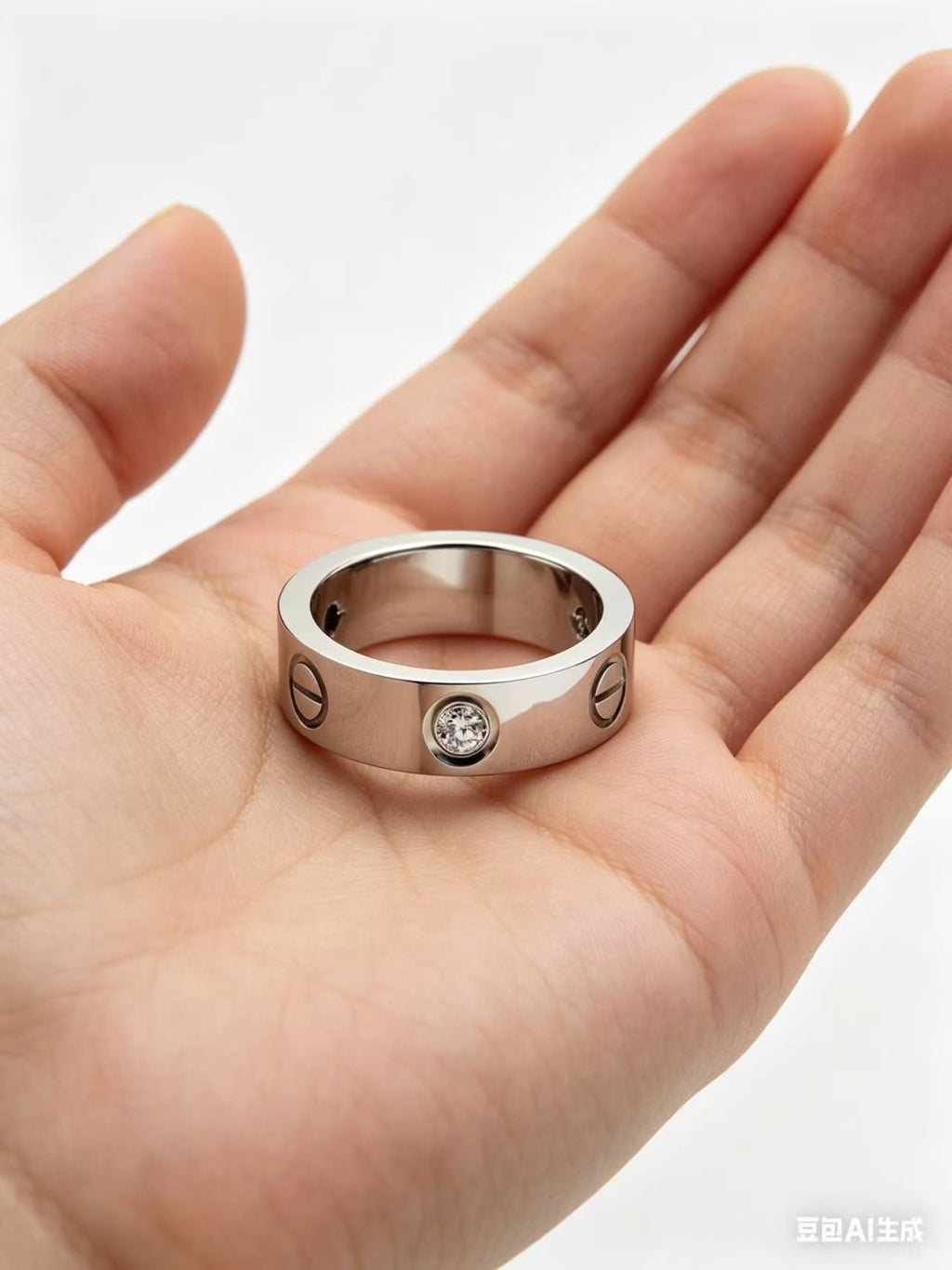 Titanium Steel Cross Ring 8mm Wide Men's Band