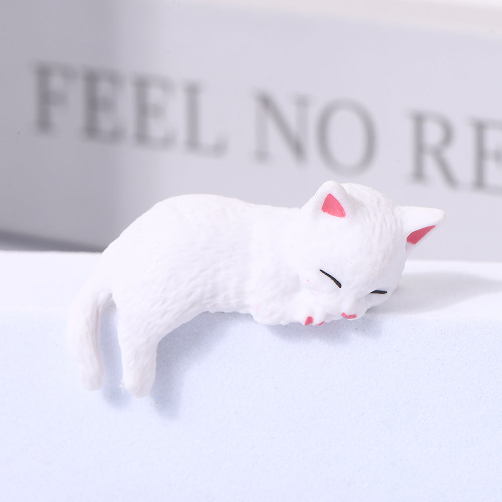 Cute Cat Figurine Mini Desk & Car Console Decoration