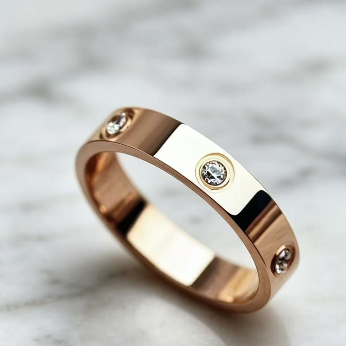 Titanium Steel Cross Ring 8mm Wide Men's Band