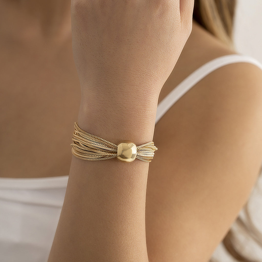 Layered Chain Stacking Chic Bracelet for Women