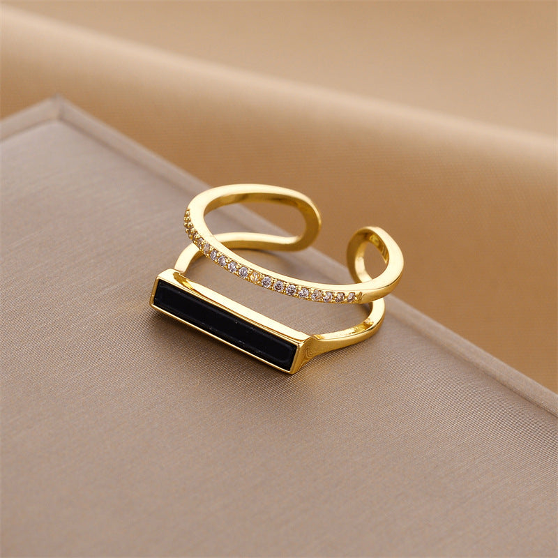 Creative Personality Real Gold Ring - Elegant Fine Jewelry