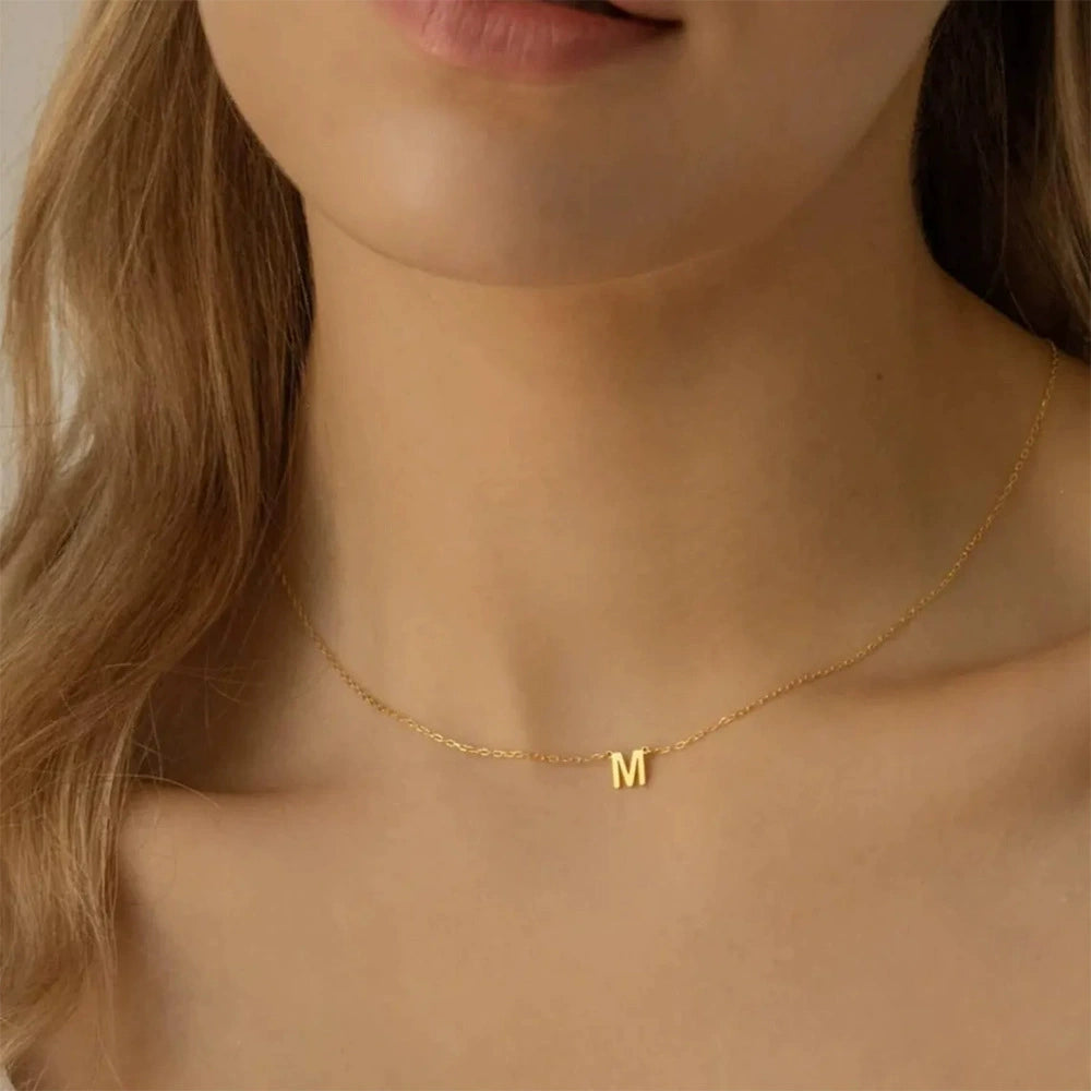 Delicate Initial Letter Necklace - Personalized Jewelry