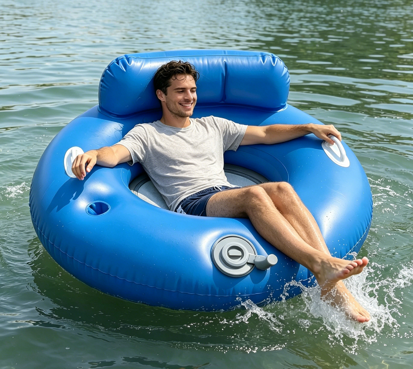 Electric Floating Chair Propeller Inflatable Water Driving Ring